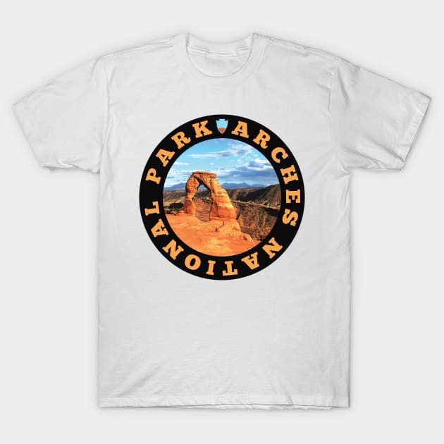 Arches National Park circle T-Shirt by SlapTheWorld